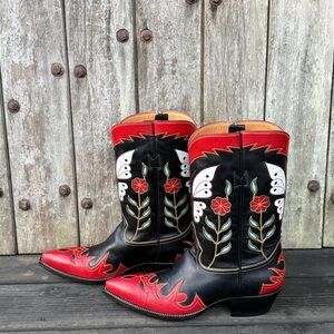 Rocketbuster Butterfly Design Women's Cowboy Boots~Like New